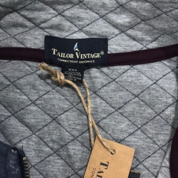 Tailor Vintage Quarter Zip Quilted Knit Pullover - Picture 4 of 6